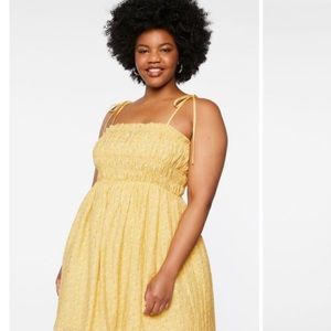 Beautiful Plus size yellow floral dress